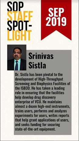 Dr. Srinivas Sistla earns staff spotlight